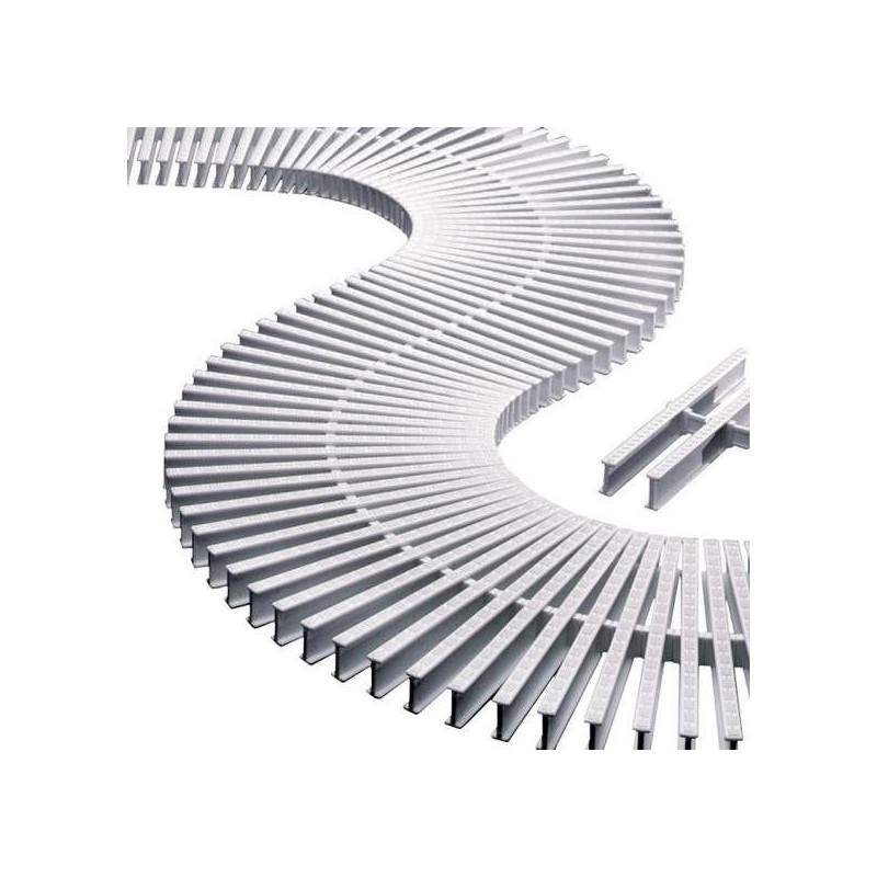 Rejilla transversal blanco para curvas 195mm Astralpool. 11107