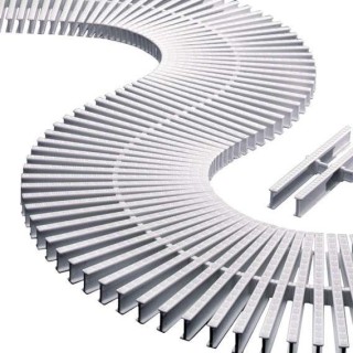 Rejilla transversal blanco para curvas 295mm Astralpool. 19202