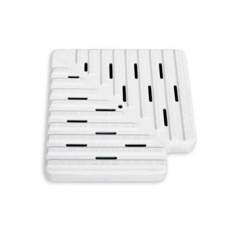 REJILLA PISCINA ANGULO 90o REVERSIBLE 35X195. HD106195R/90