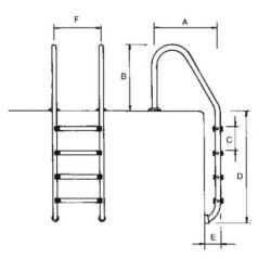 ESCALERA STANDARD 2 PELDAÑOS LUXE. 05476