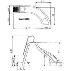 TOBOGAN CURVADO IZQUIERDA 1,78 M. 00089