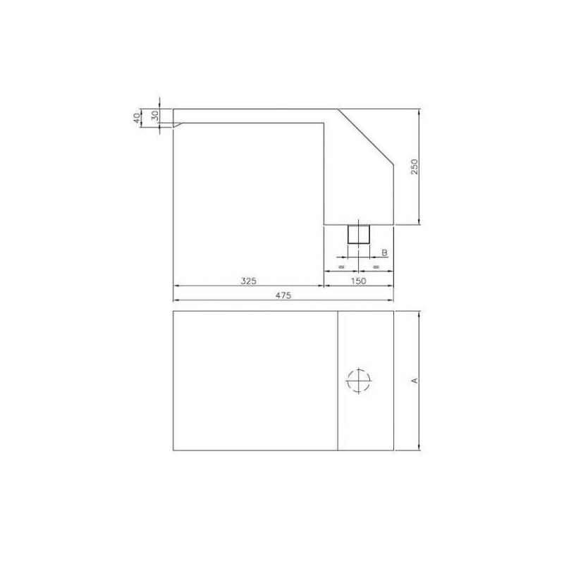 CASCADA DECORATIVA ANCHO 300 mm CONEX. 1 1 2. 05577