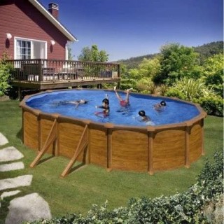 Piscina elevada madera 500x300x132 Gre. KITPROV508WO
