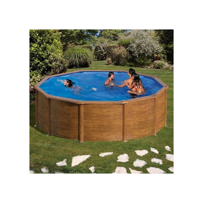 Piscina elevada madera D.350x120 Gre. KIT350W