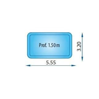 Piscina poliéster Modelo Fuerteventura. Europa Piscinas
