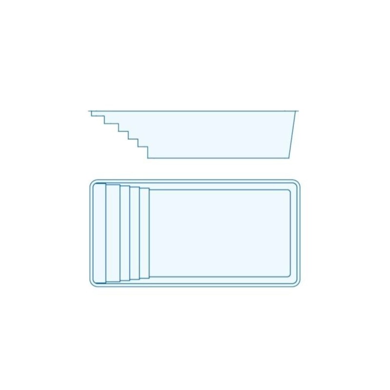 Piscina poliéster - Modelo SPACE650. Europa Piscinas. SPACE650