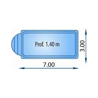 Piscina poliéster Modelo Dublín. Europa Piscinas