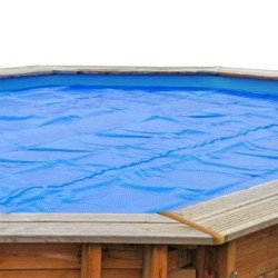 Cubierta isotérmica piscina madera rectangular 400 x 250 Gre. 788453