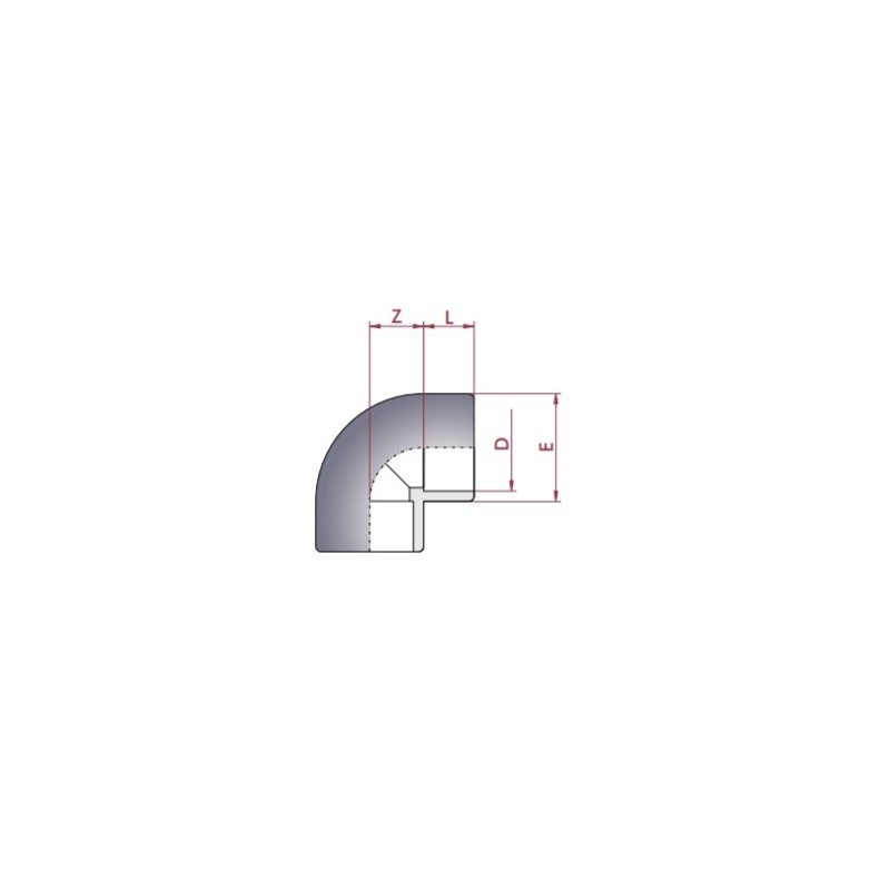 Codo PVC D.50 90 grados Cepex