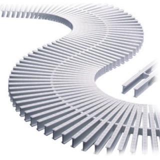 CAJA 470 UD. REJILLA TRANSVERSAL BLANCO CURVAS REVERSIBLE 195x35. AP-00220