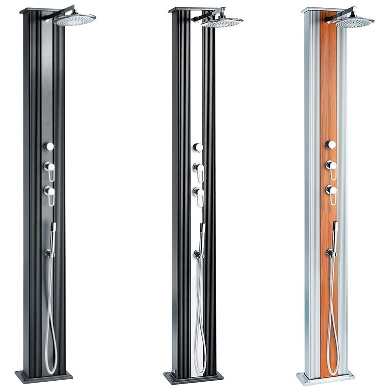 Ducha híbrida piscina DADA Straight. 37 L. Inox/Madera. DS-D463AW