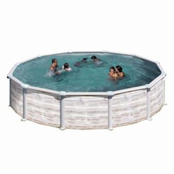 Piscina acero Groenlandia Ø 550 x 132 cm GRE. KITPR558N