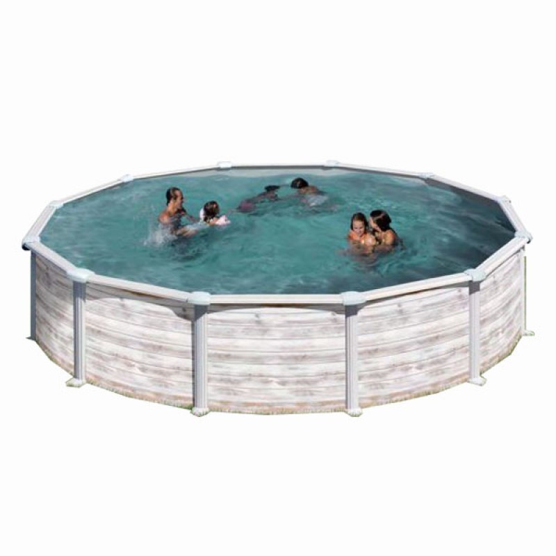Piscina acero Groenlandia Ø 460 x 132 cm GRE. KITPR458N