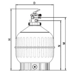 FILTRO CANTABRIC Ø 750 TOP SAL. 2". 23866