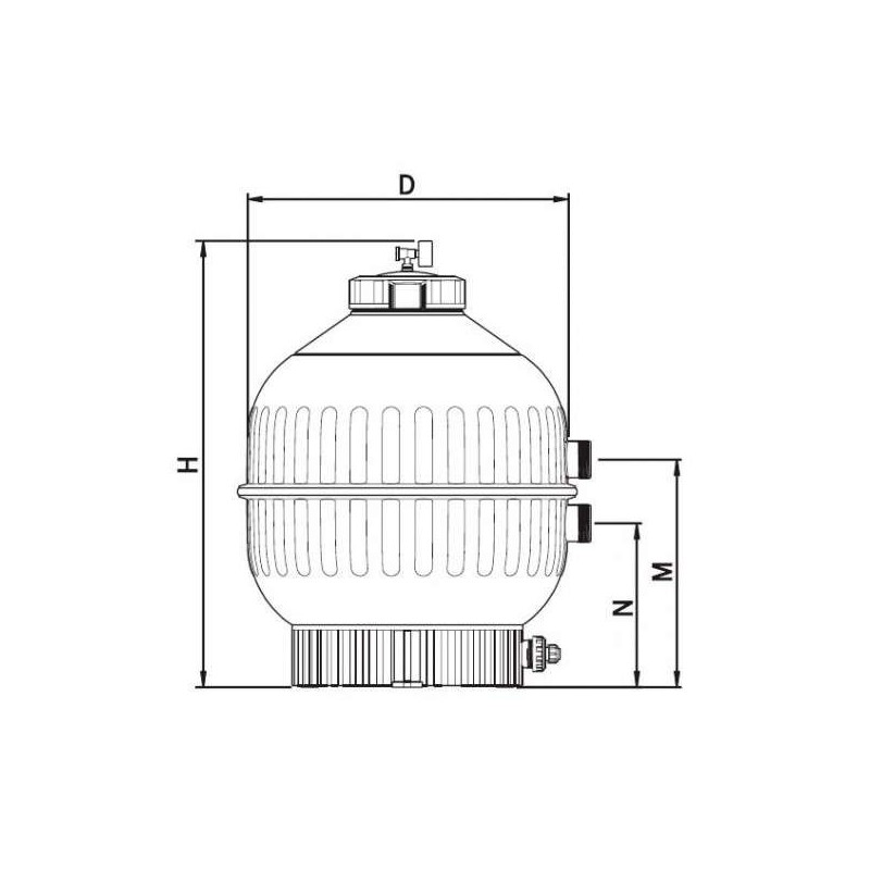FILTRO CANTABRIC Ø 900 LATERAL SAL. 2 1 2. 22402