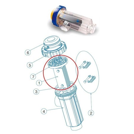 Electrodo célula DT7 IDEGIS. R-061