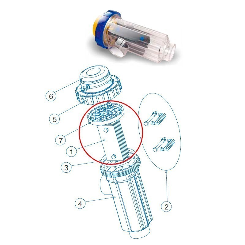 Electrodo célula DT40 IDEGIS. R-065