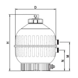 FILTRO CANTABRIC Ø 500 LATERAL 1 1 2 válvula selectora tornillos. 15782CP