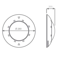 Proyector Led plano RGB Astralpool. 71744