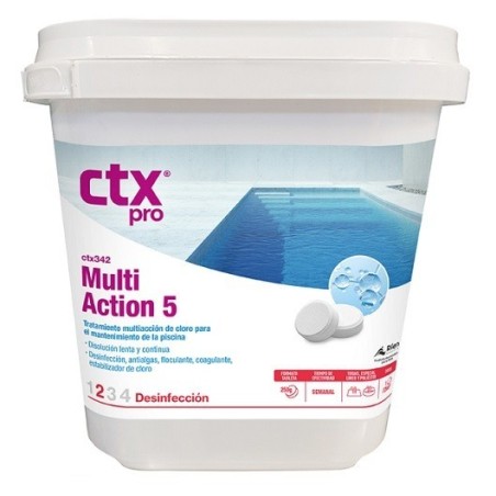 CTX 342 Multiacción 5 Cloro en tabletas 0% Bórico 25KG. 76819