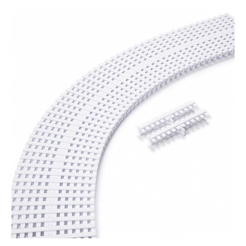 Rejilla piscina blanca para curvas reversible 335x35 Astralpool. 28663